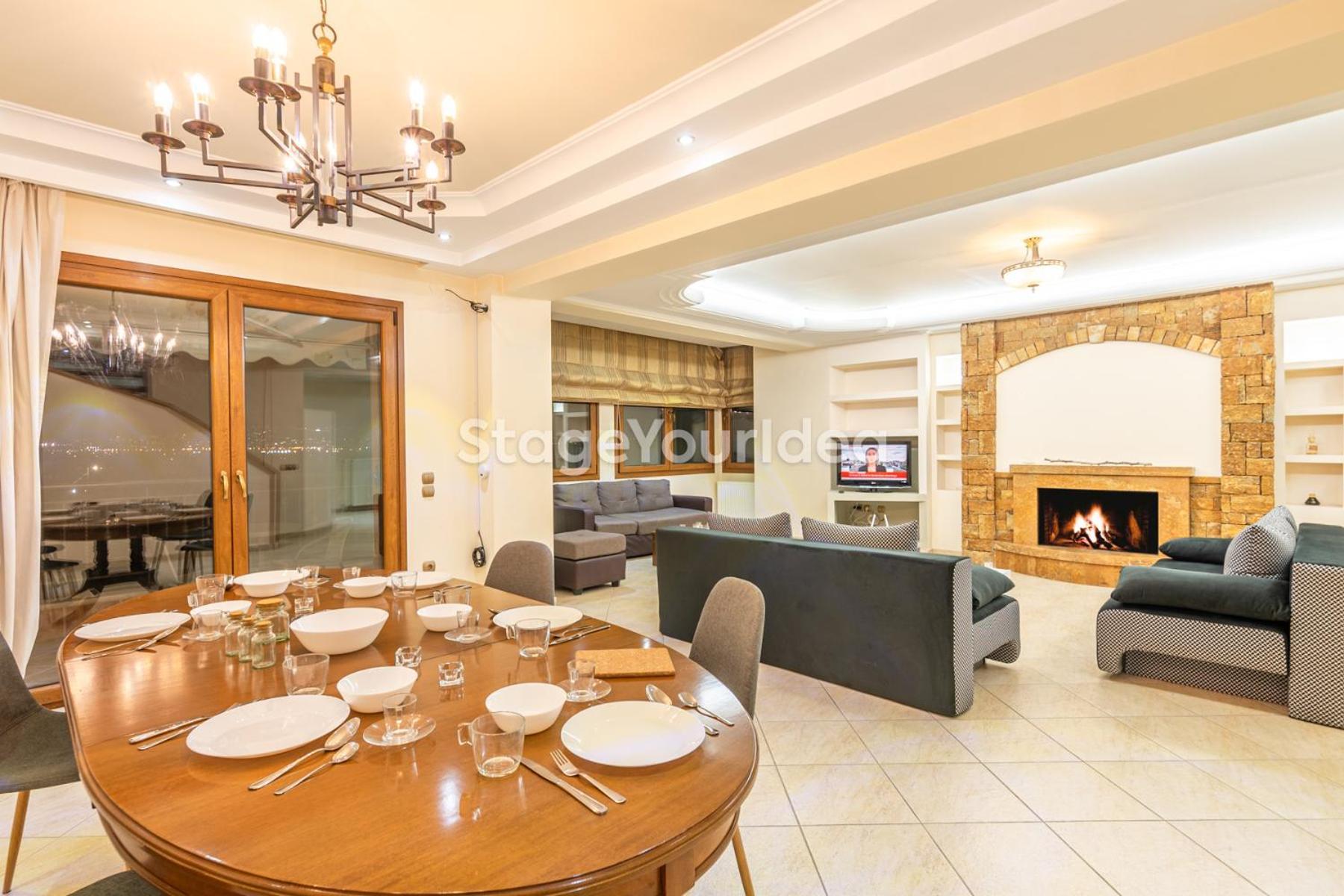 Luxury Appartment, Only 7 Minutes From Thessaloniki Airport And 15 Minutes From City Center ,For 8-23 People Also For Gatherings And Parties Neon Rysion Exterior foto